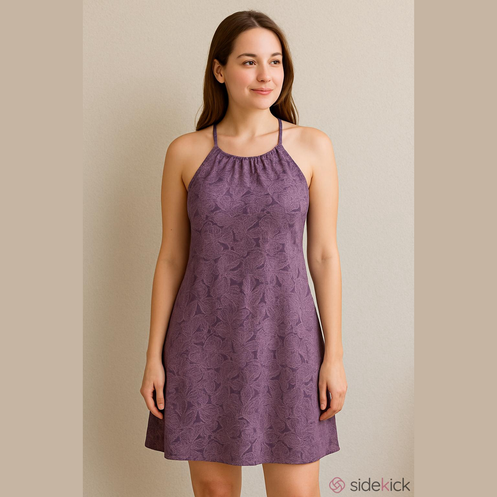 Eddie Bauer Dress Women's Sleeveless Built In Bra Dress, Large Size